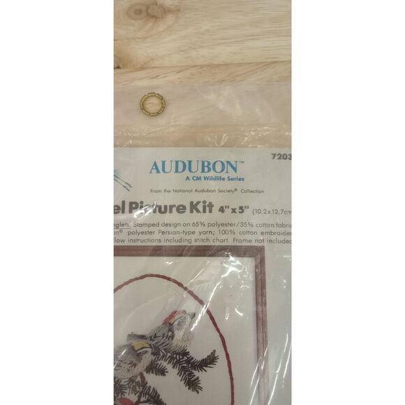 Vintage 1980 , NOS , CM Crewel kit, art. Audubon , bird In original package new - Picture 4 of 5